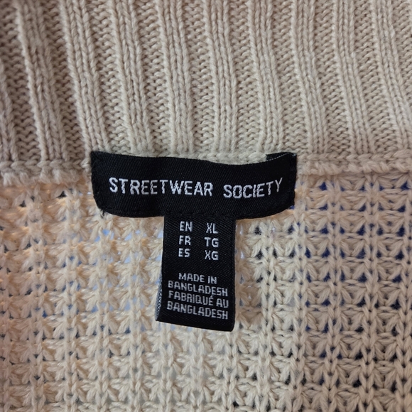 Streetwear Society Tan Open-Front Cardigan Size XL - Picture 5 of 5